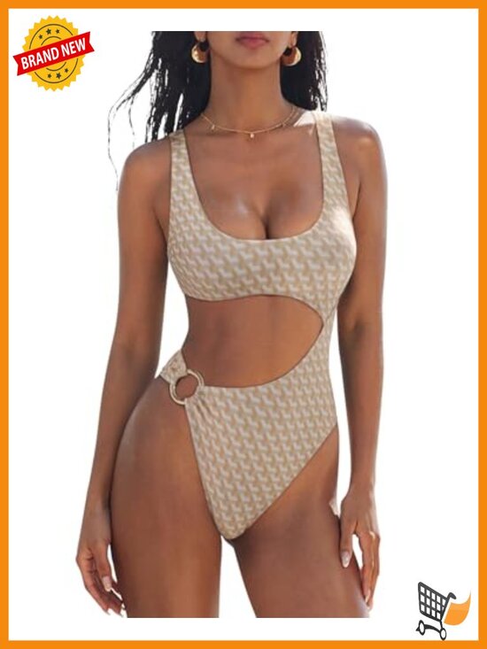 Other - Tummy Control One Piece Swimsuit Cutout Backless Bathing Suit